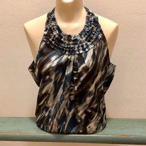 New Ann Taylor Abstract Print Silk Top Size 6